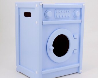 Wooden washing machine,wooden toys, wooden furniture for dolls,  wooden accessories for dolls, a wooden toy