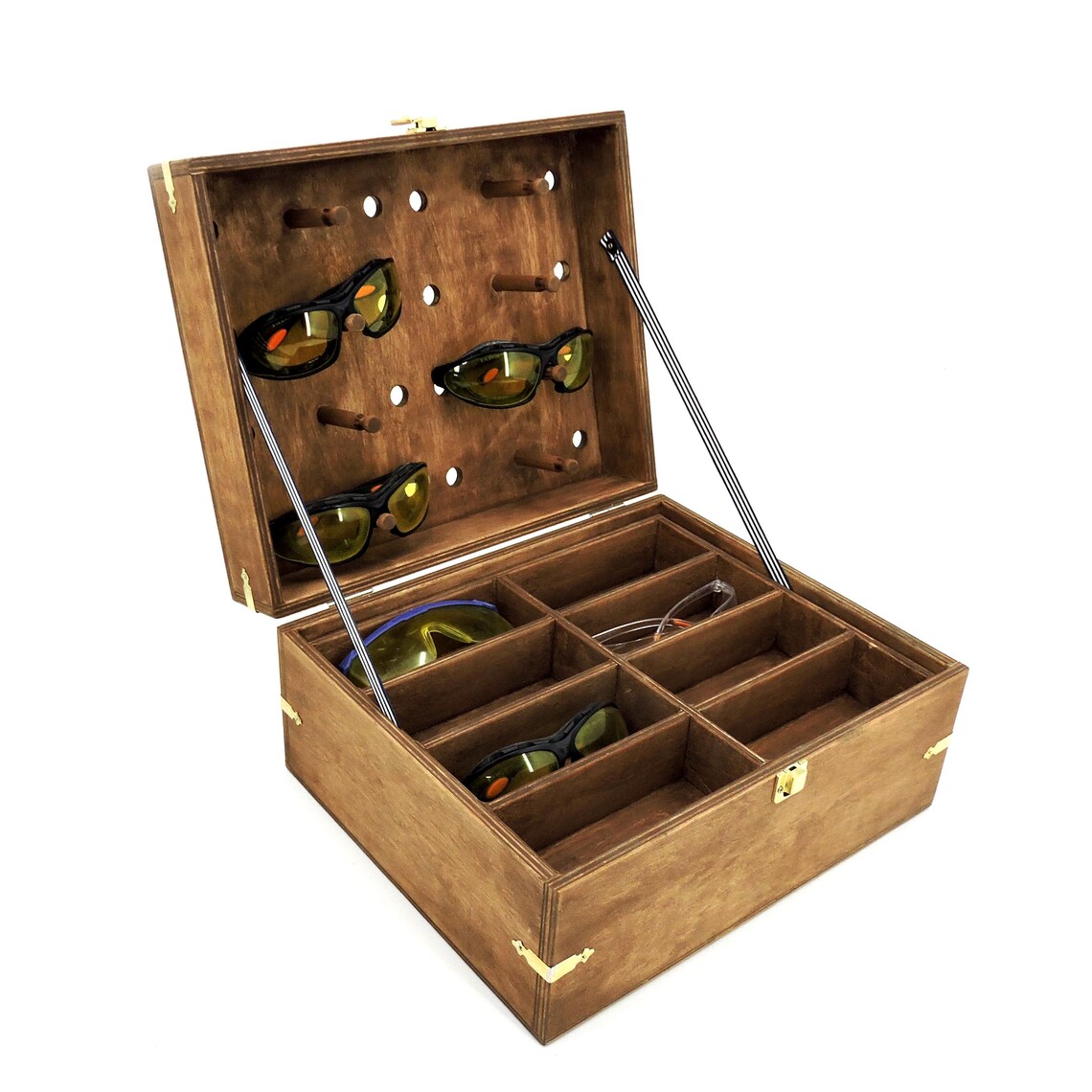 Wooden organizer for glasses for storing glasses a box for Etsy
