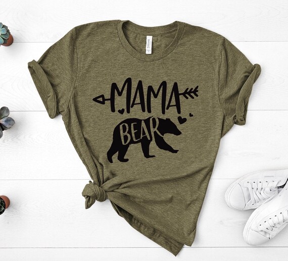 Mama Bear T-shirt Mom Shirts Mother Bear T-shirts Mama Bear | Etsy
