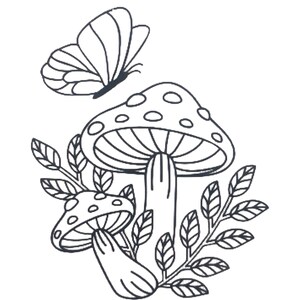 Adesivo de carro com tema de floresta de cogumelos