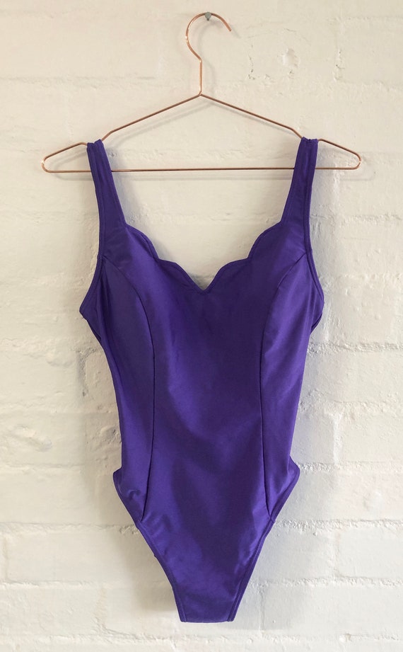 Vintage 80s Purple One Piece Ski Suit Retro Snowsuit Gem