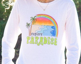 Paradise Beach Sunset Long Sleeve Shirt