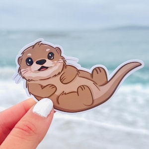 Sea Otter Sticker - Cute Waterproof Otter Sticker