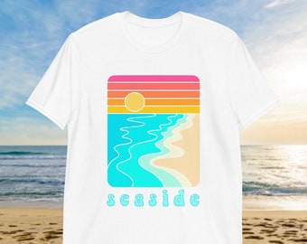 Seaside Beach Sunset T-Shirt | Beach Tshirt | Ocean Sunset T shirt
