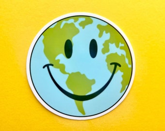 Smiley Earth Sticker