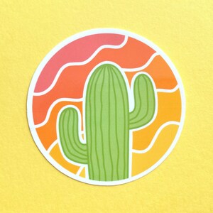 Pegatina Cactus Sunset