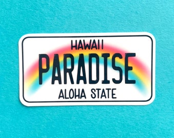 Hawaii Rainbow License Plate - Aloha State - Etsy 日本