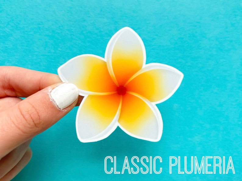 Plumeria Flower Stickers Classic Plumeria