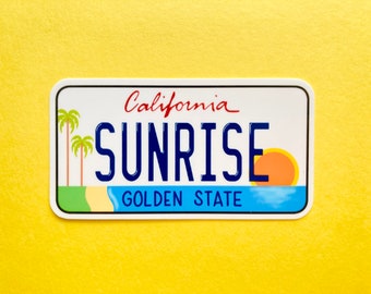 California License Plate Sticker