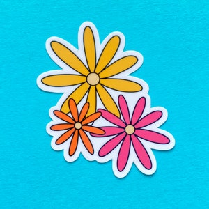 Triple Daisy Flowers Sticker image 2