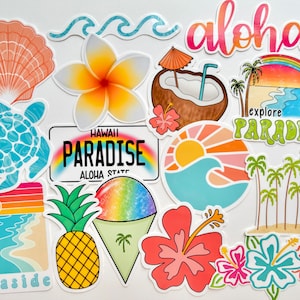 Hawaii Sticker Pack - 15 Waterproof Stickers