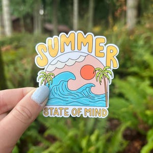 Summer State of Mind Beach Sticker