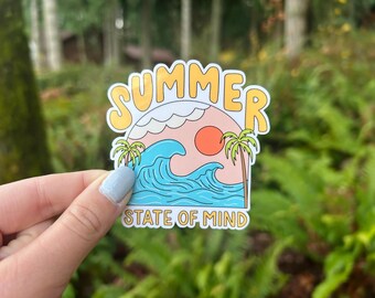 Summer State of Mind Beach Sticker