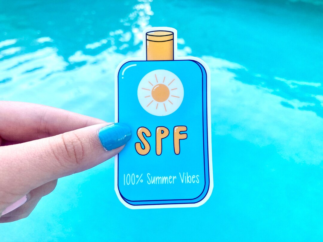 Summer Sunscreen Sticker - Etsy