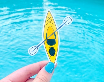 Yellow Kayak Sticker