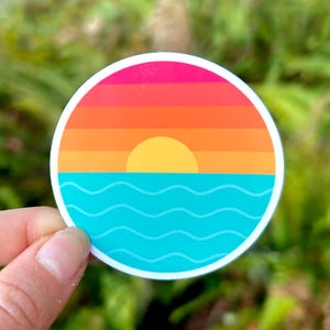 Ocean Sunset Sticker image 1