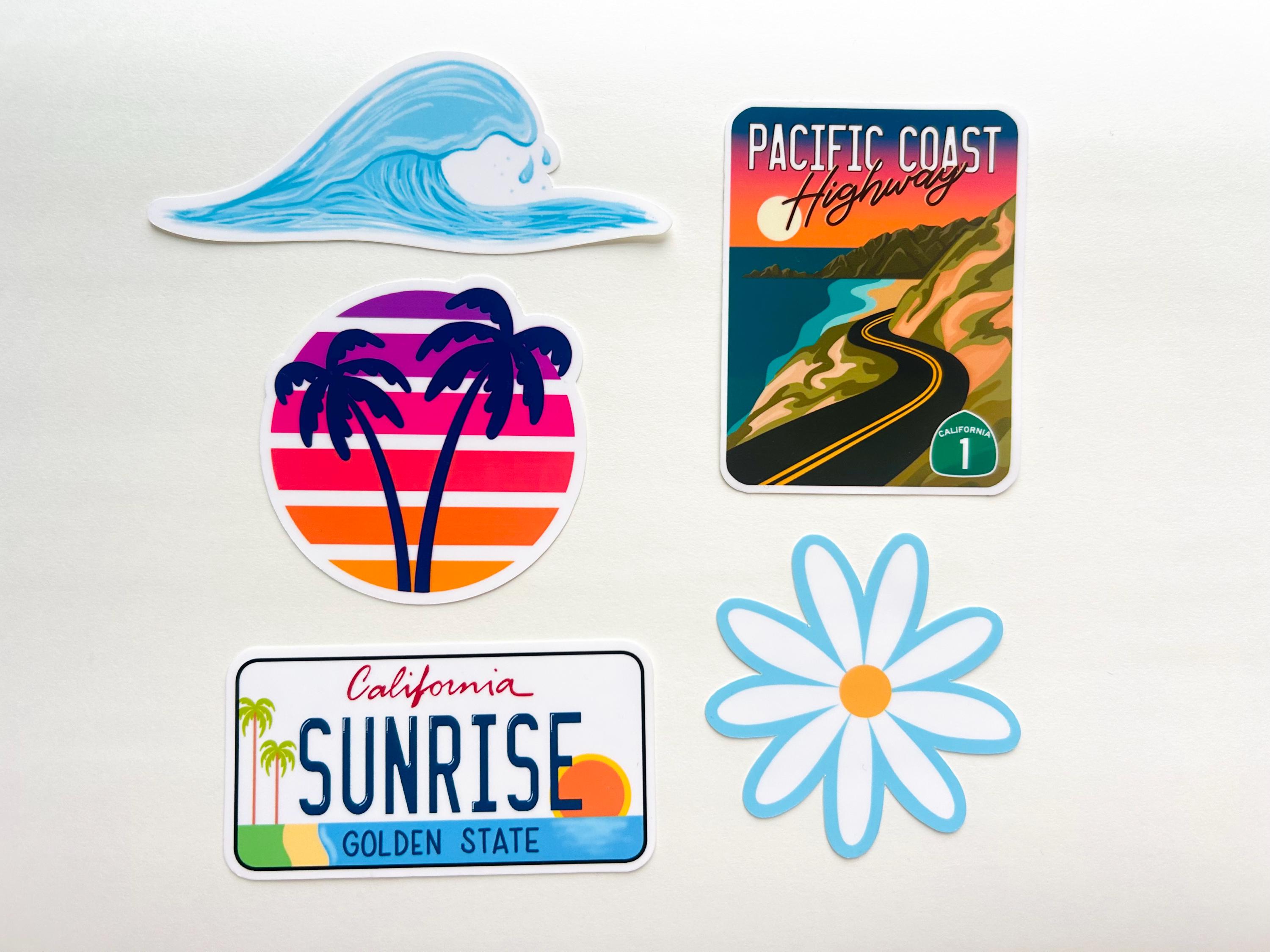 Gyr Sticker California Sticker Pack - 5 Waterproof Stickers - Etsy