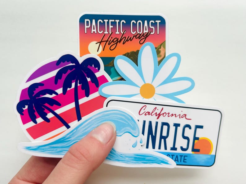 California Sticker Pack - 5 Waterproof Stickers - Etsy