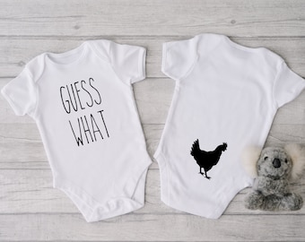 Guess What Chicken Butt, Funny bodysuit, Cute bodysuit, Cute Baby Shower Gift, Personalized bodysuit, funny baby, baby outfit, infant