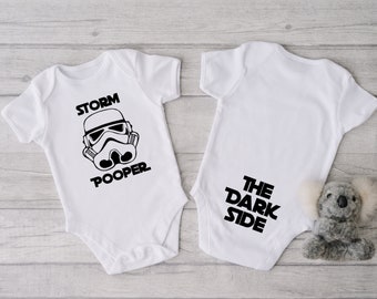 Storm Pooper, Dark Side Baby Bodysuit, Funny Baby, Cute Baby, Baby shower gift, Personalized baby, star baby, cute bodysuit, funny bodysuit