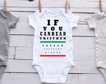 Funny Baby Bodysuit: 'If You Can Read This, Change My Diaper' - Carter's Brand