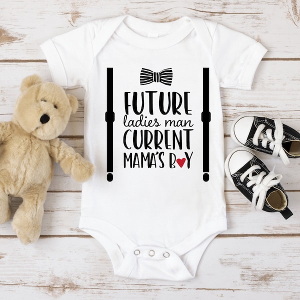 Future Ladies Man, Current Mama's Boy bodysuit, Cute bodysuit, Cute Baby Shower Gift, Personalized bodysuit, funny baby