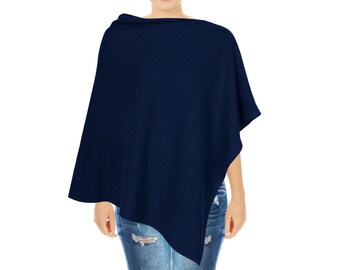 navy blue poncho wrap