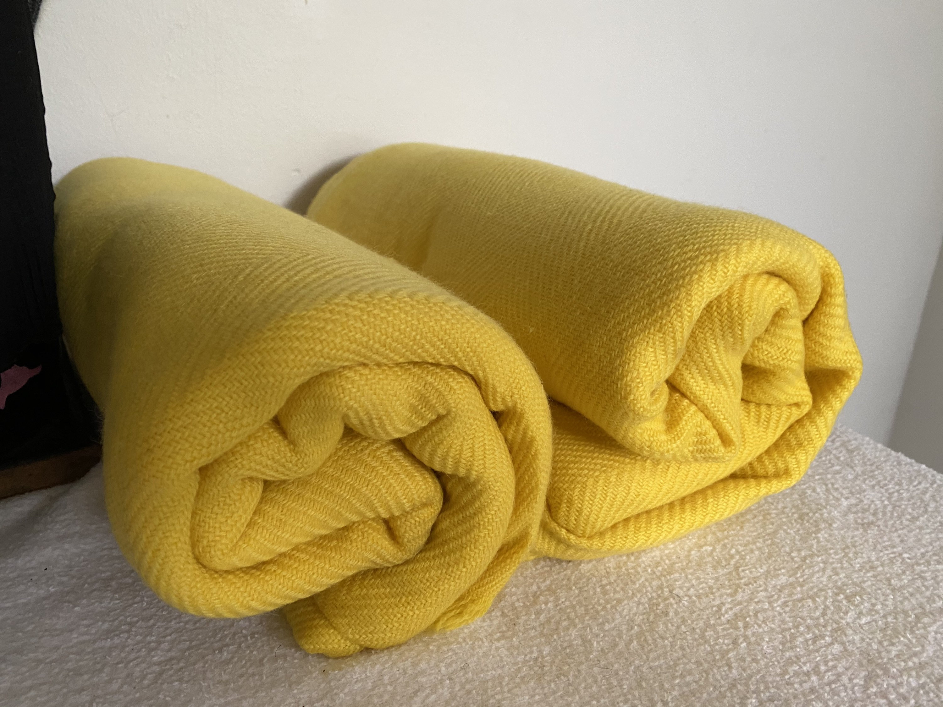 AlchemyStory Cashmere Blanket/Throw/Baby Blanket Yellow Etsy