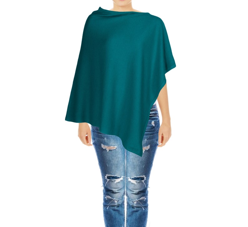AlchemyStory Teal Cashmere Poncho