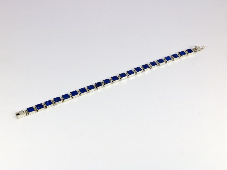 Lapis Lazuli Bracelet Blue Lapis Bracelet for Women Lapis Lazuli Sterling Silver Bracelet Blue Lapis Jewelry Lapis Lazuli Jewelry