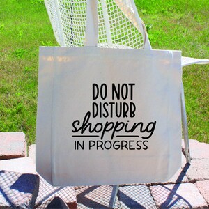 Shopping Therapy, eco-Friendly Tote Bag, Funny saying tote bag, Reusable shopping bag, Canvas book Bag, Mom shopping bag, Small teacher gift