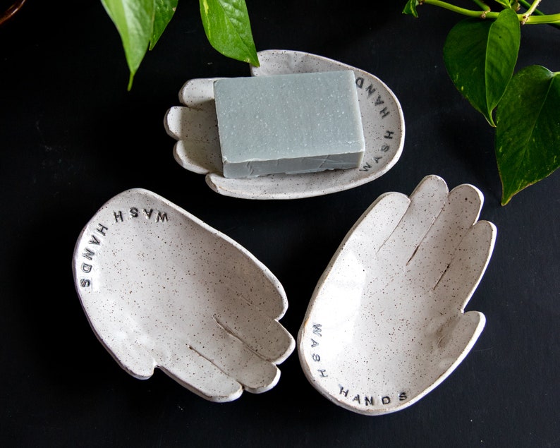 Pine Hand Soap Dish / Black White & Red hand holiday Etsy