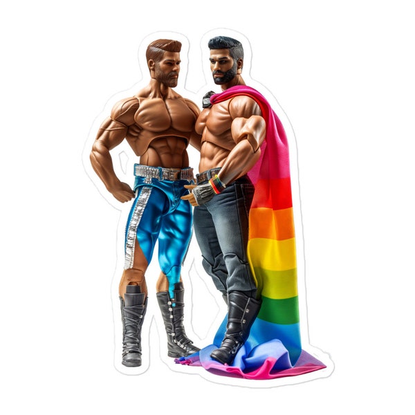 Gay Dude Action Figures Bubble-free sticker