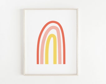 Printable Rainbow Art Print for kids room, nursery, kids decor