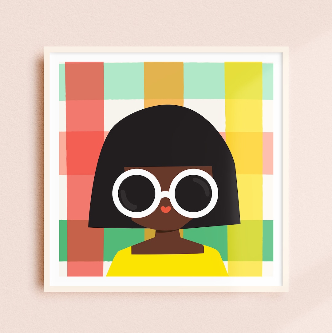 Ebony Portrait Art Print Etsy