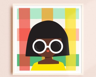Ebony Portrait Art Print