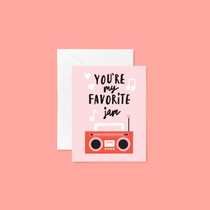 You&#39;re My Favorite Jam: Printable Valentine&#39;s Day Card, For Him, For Her, For Friend, Instant Card, Humor Card