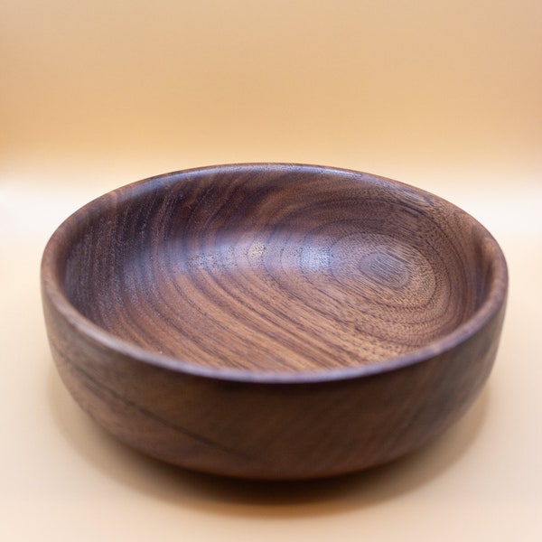 Handmade Wooden Bowl - American Walnut 6"x6"x2" (Cracked)