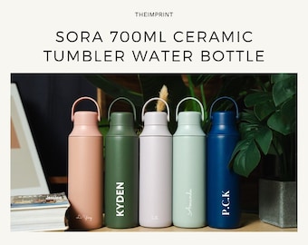 Personalized Ceramic Interior Tumbler Water Bottle, Tumbler , Insulated Bottle, Thermal Bottle