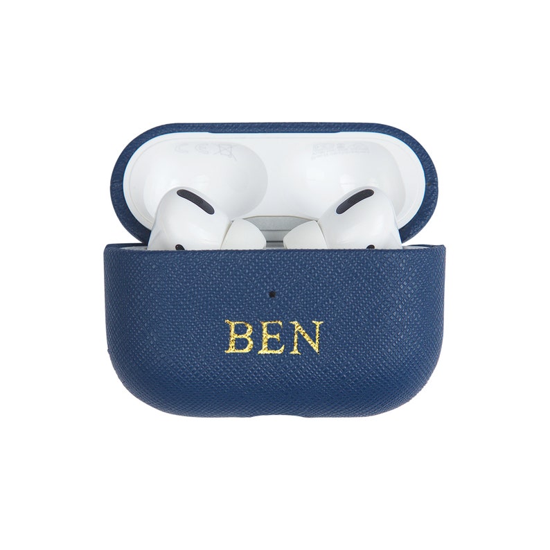 AirPods Pro 2 Case, Leather AirPod Pro Case, Unique Electronics Cases, Personalized AirPod 3 Case, Valentine Gift, Monogram AirPod Case image 4