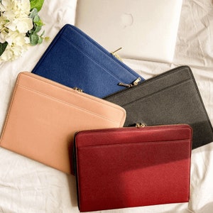 Leren laptophoes 14 inch, laptoptas, valentijnscadeaus voor haar, leren laptophoes, gepersonaliseerde MacBook Pro-hoes, handgemaakt cadeau