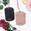 Monogram Lanyard Wallet: Custom Vegan Leather ID Holder product logo