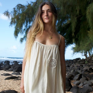 IN STOCK Tiana Dress Pure linen hand crocheted image 3