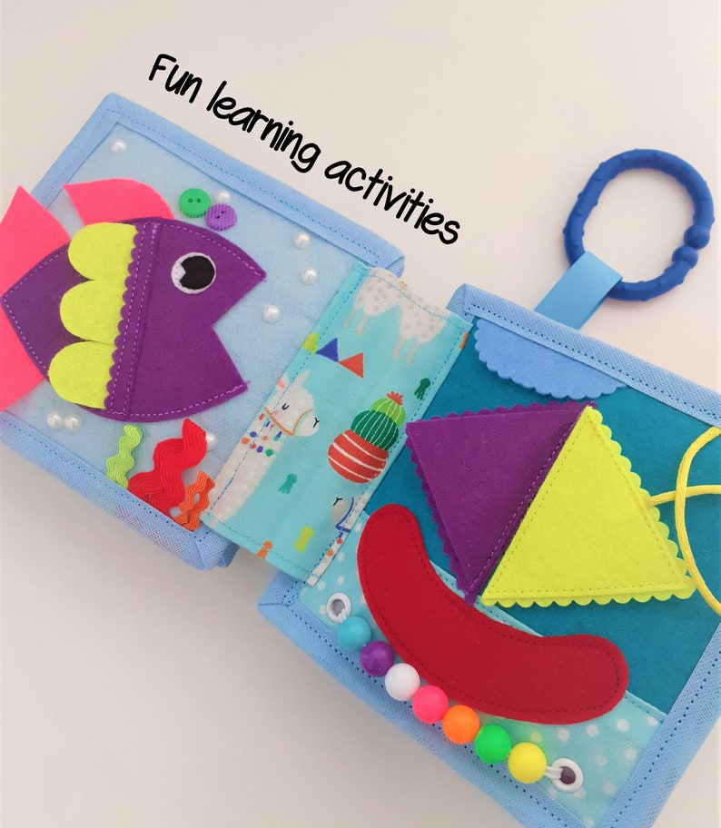 Quiet book for Toddler and Infant Montessori book Baby play book and Soft sensory book. Activity training book for Baby quiet time