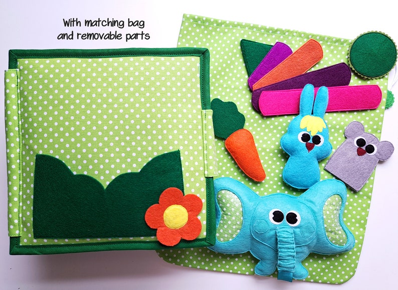 Develop Quiet Book for Fine Motor Skills Improvement. Smart Felt Book ...