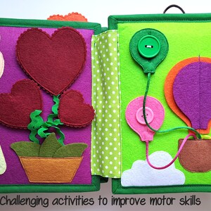 Develop Quiet Book for Fine Motor Skills Improvement. Smart Felt Book ...