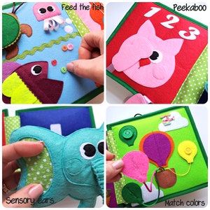 Develop Quiet Book for Fine Motor Skills Improvement. Smart Felt Book ...