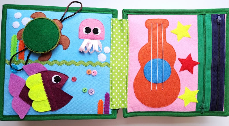 Develop Quiet Book for Fine Motor Skills Improvement. Smart Felt Book ...