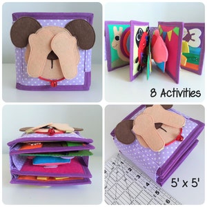 Quiet Book Toddler/baby With Montessori Activities for Sensory Play to ...