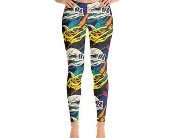 dinosaur running leggings